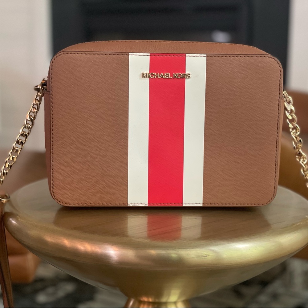 Michael Kors Jet Set Stripe Crossbody - Picture 2 of 9